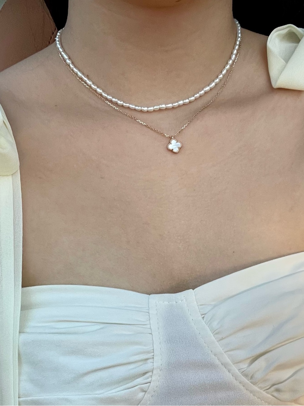 Mejuri Tiny Pearl Necklace